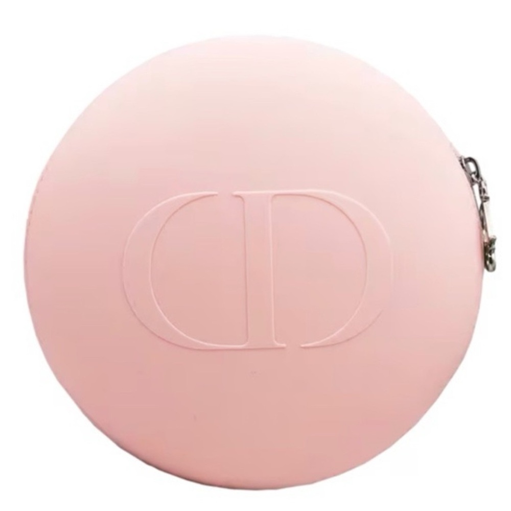 New!!! DIOR Pink Silicone Trousse Glow Pouch Makeup/Coin/Headphone Bag